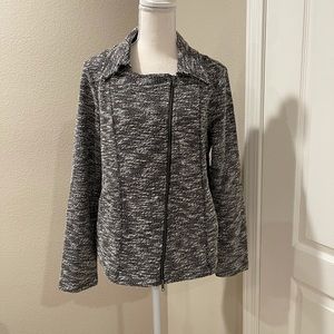 Forever 21 sweater jacket size L grey/black